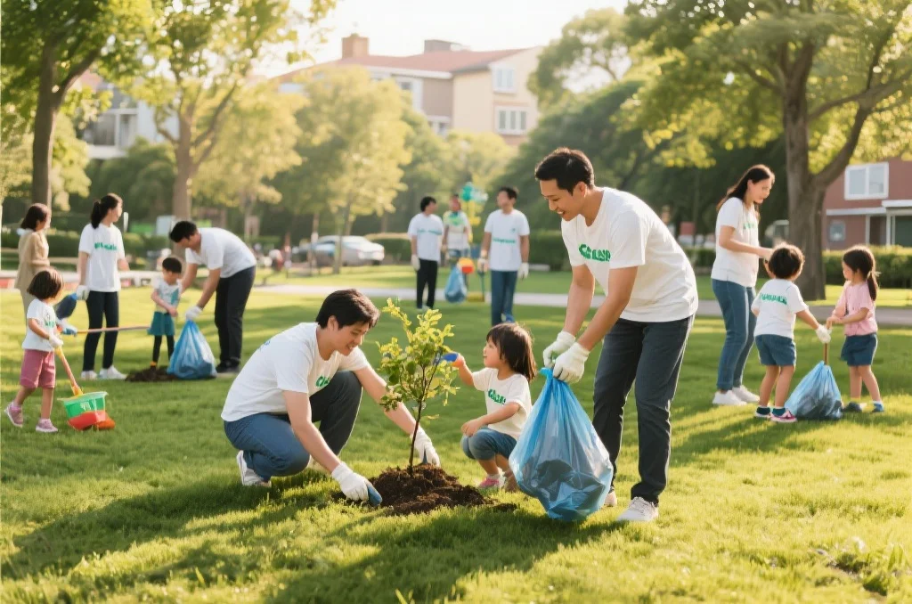 社区活动，象征公益事业